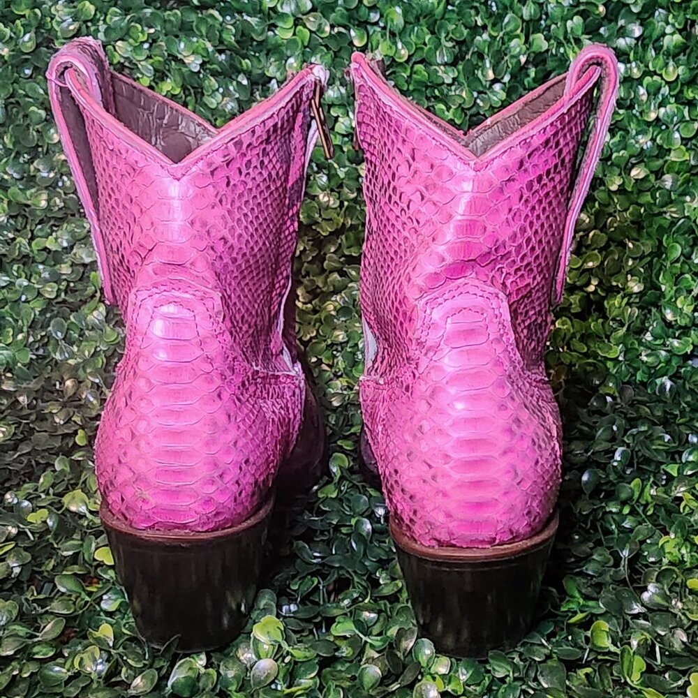 Exotic Python Western Booties - image 3